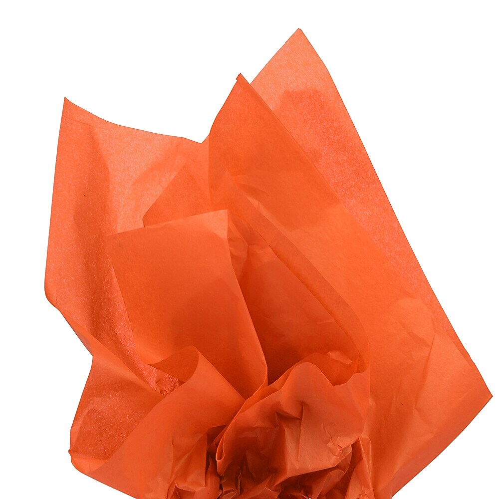 JAM Paper 20" x 26" Tissue Paper, Orange, 20 Sheets/Pack (1152361A)