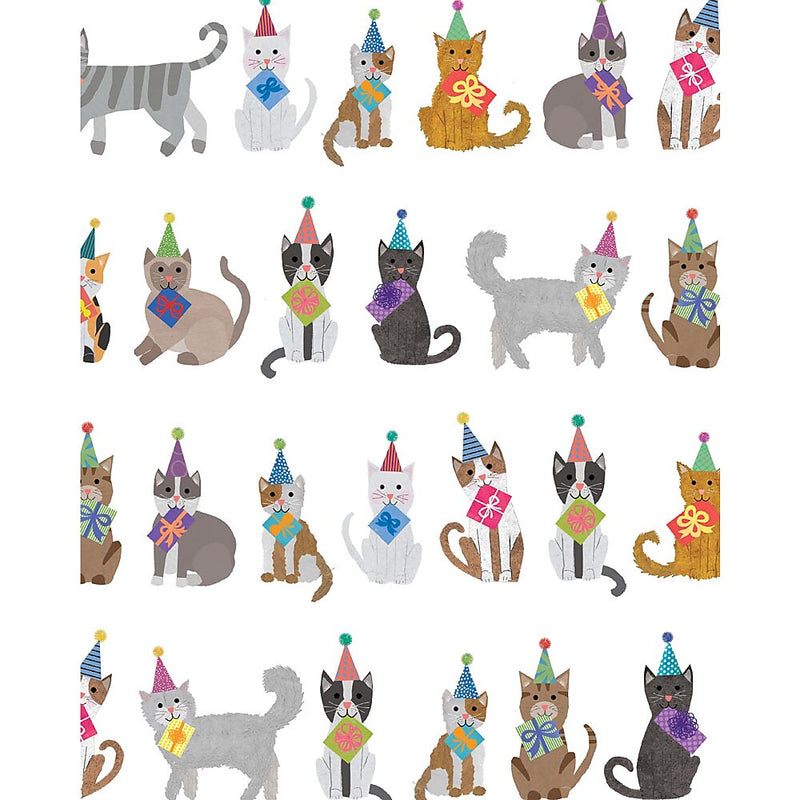 JAM Paper Design 20" x 30" Tissue Paper, Party Cats, 3 Packs of 4 Sheets (52625509998)