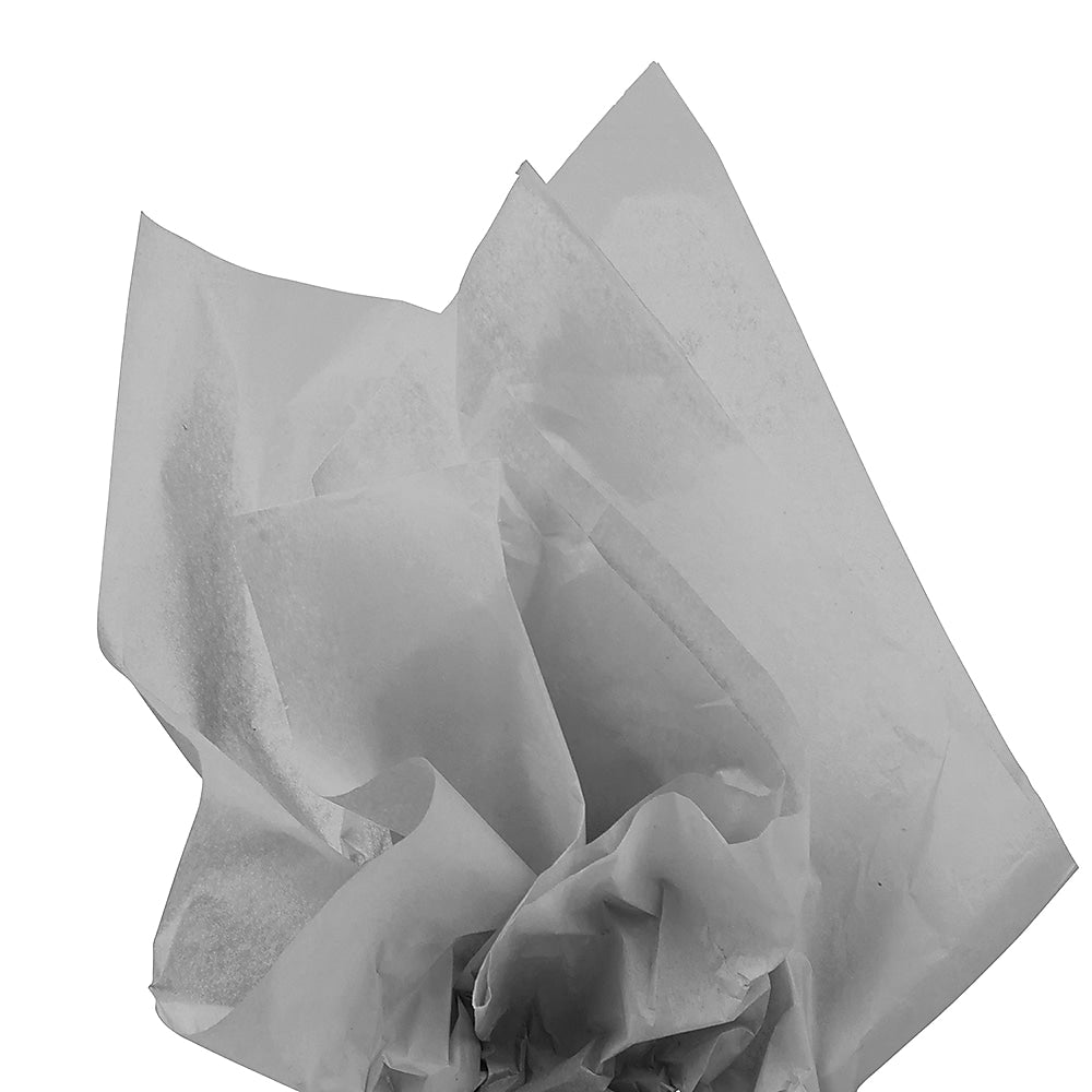 JAM Paper 20" x 26" Tissue Paper, Grey/Silver, 20 Sheets/Pack (1152357A)