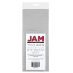 JAM Paper 20" x 26" Tissue Paper, Grey/Silver, 20 Sheets/Pack (1152357A)