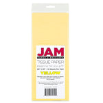 JAM Paper 20" x 26" Tissue Paper, Yellow, 20 Sheets/Pack (1152359A)