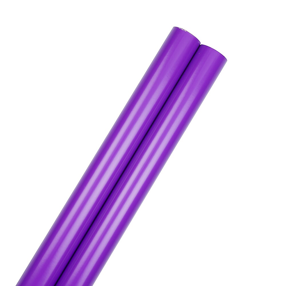 JAM Paper Wrapping Paper, 25 Sq. ft. x 30", Purple, 2/Pack (165S25PUG)