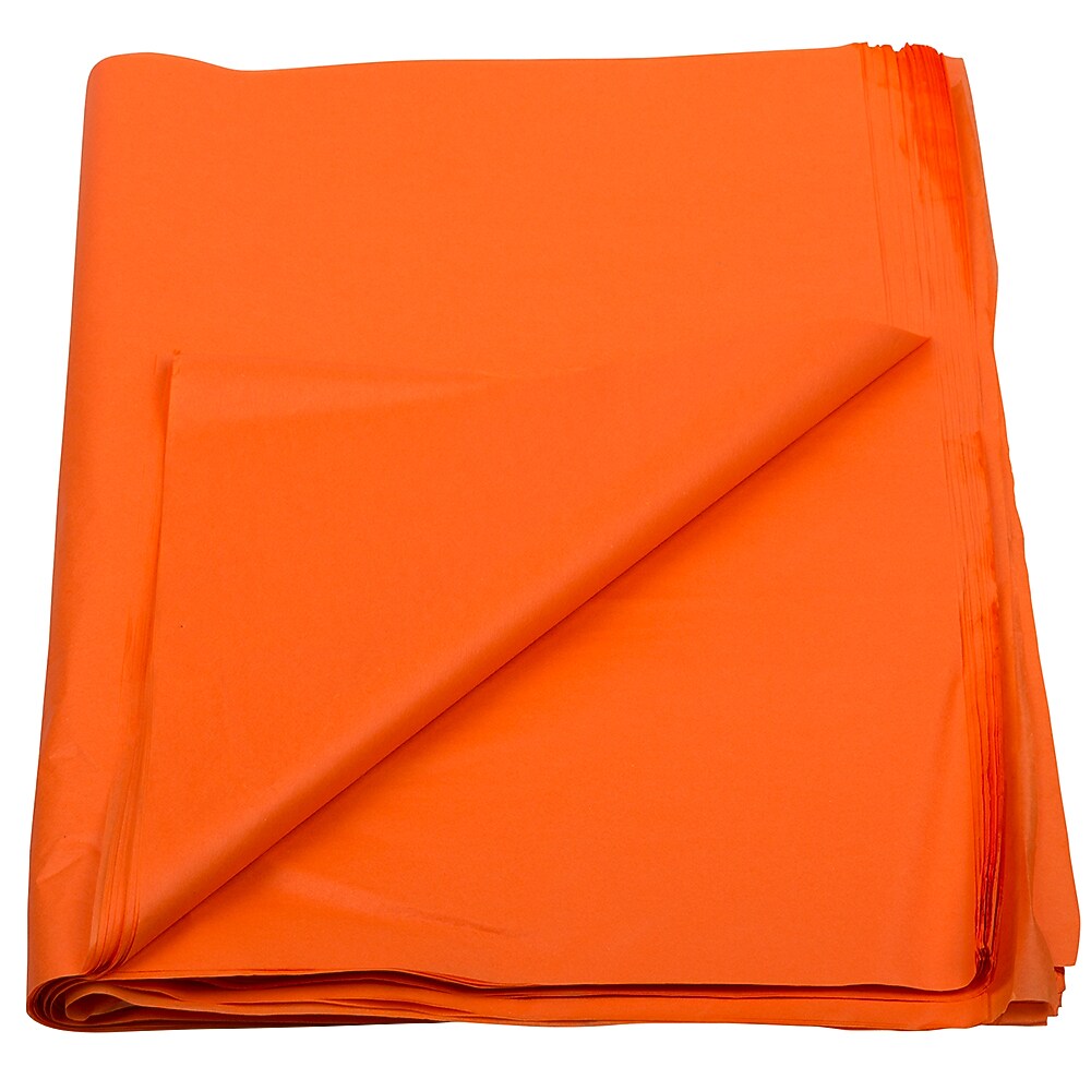 JAM Paper 20" x 26" Tissue Paper, Orange, 480 Sheets/Pack (1152384)