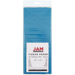 JAM Paper 20" x 26" Tissue Paper, Bright Blue, 20 Sheets/Pack (1152346A)
