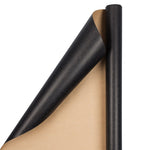 JAM Paper Wrapping Paper, 25 Sq. ft. x 30", Black Kraft Paper, 2/Pack (165K25BLG)