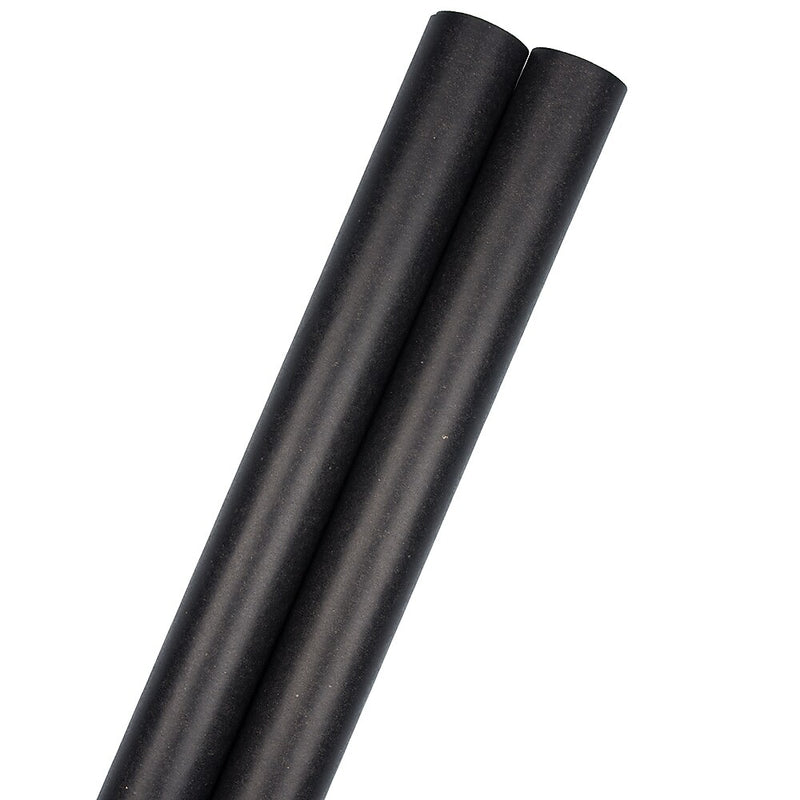 JAM Paper Wrapping Paper, 25 Sq. ft. x 30", Black Kraft Paper, 2/Pack (165K25BLG)