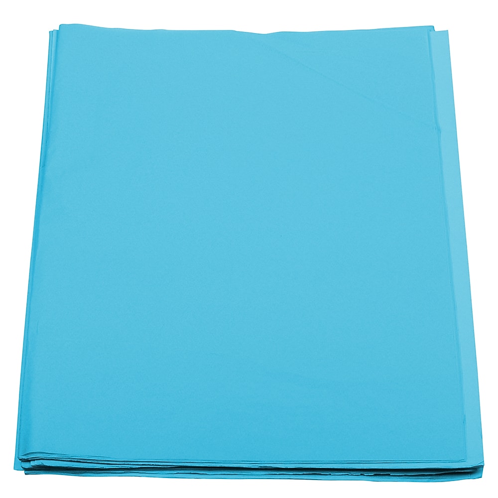 JAM Paper 20" x 26" Tissue Paper, Aqua Blue,480 Sheets/Pack (1152379)