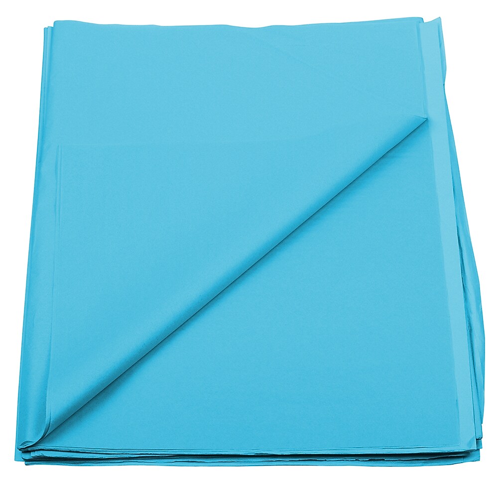 JAM Paper 20" x 26" Tissue Paper, Aqua Blue,480 Sheets/Pack (1152379)