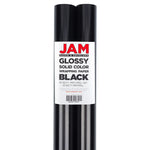JAM Paper Wrapping Paper, 25 Sq. ft. x 30", Black, 2/Pack (165S25BLG)