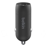 Belkin BOOST CHARGE USB-C to Lightning Cable Car Charger for Multiple Brands, Black (F7U099bt04-BLK)