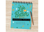 TF Publishing Life is Better Crossword Puzzle Pad, Entertainment, Multi-Grade (99-3999)