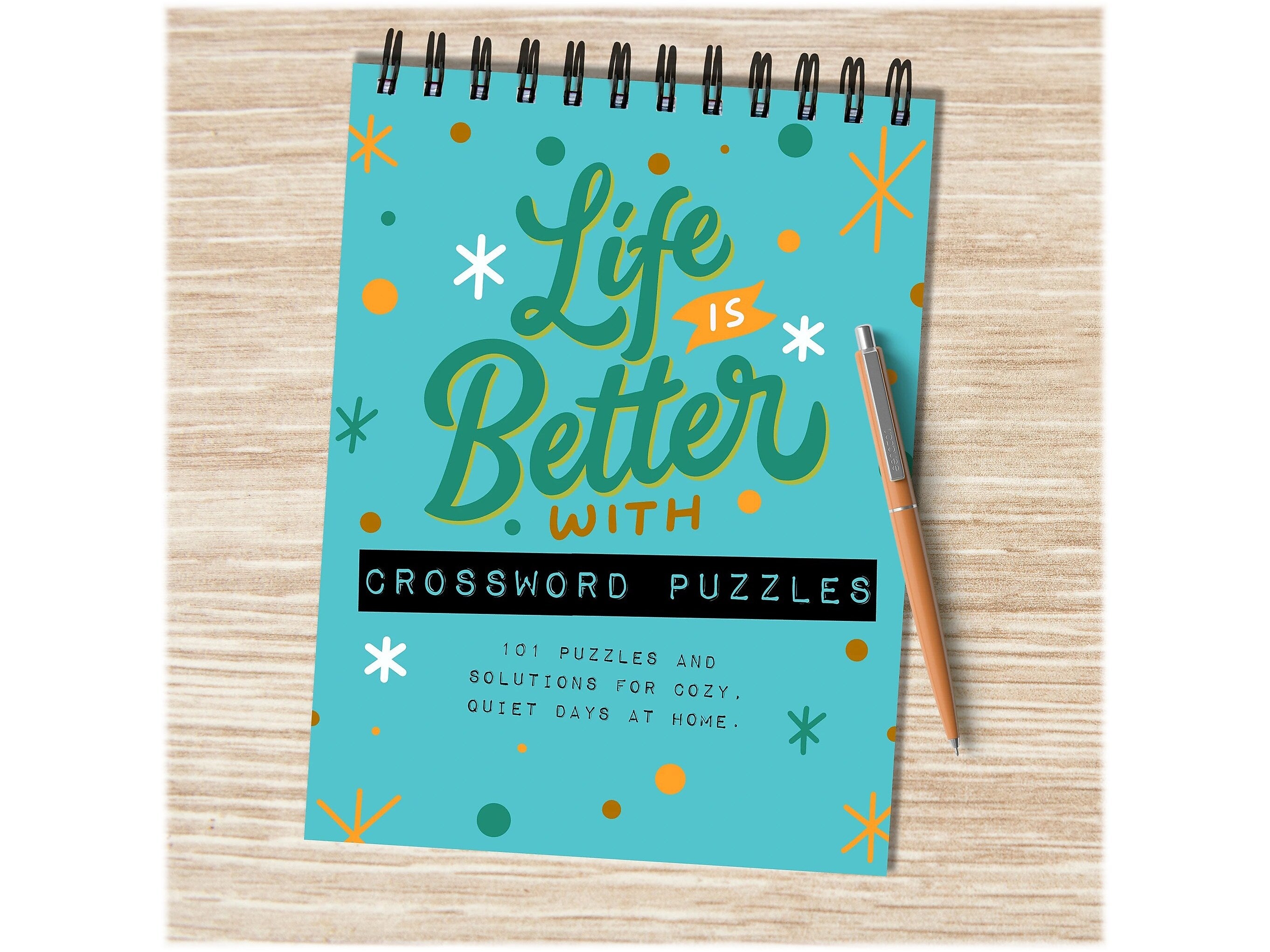 TF Publishing Life is Better Crossword Puzzle Pad, Entertainment, Multi-Grade (99-3999)