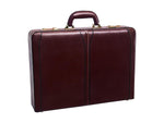 McKlein Lawson V Series Leather Attache, Laptop Compatible, Burgundy (80456)