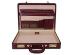 McKlein Lawson V Series Leather Attache, Laptop Compatible, Burgundy (80456)