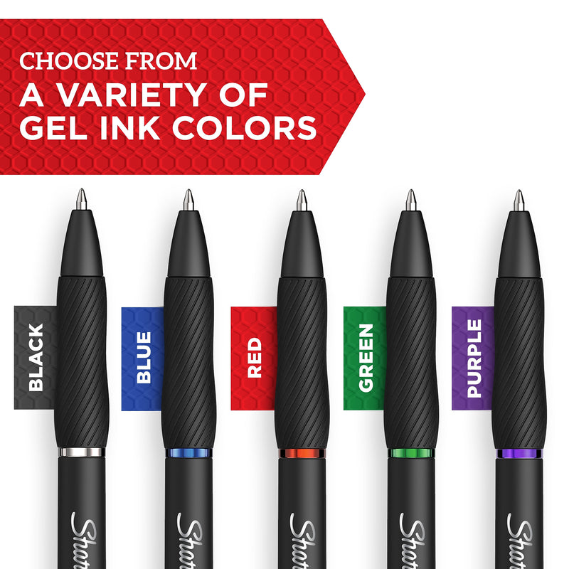 Sharpie S-Gel Retractable Gel Pens, Medium Point, 0.7mm, Black Ink, 36/Pack (2096180)