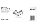 Berkley Square Dispens-a-Knife Polystyrene Knife, Medium-Weight, Black, 100/Box (1223001)