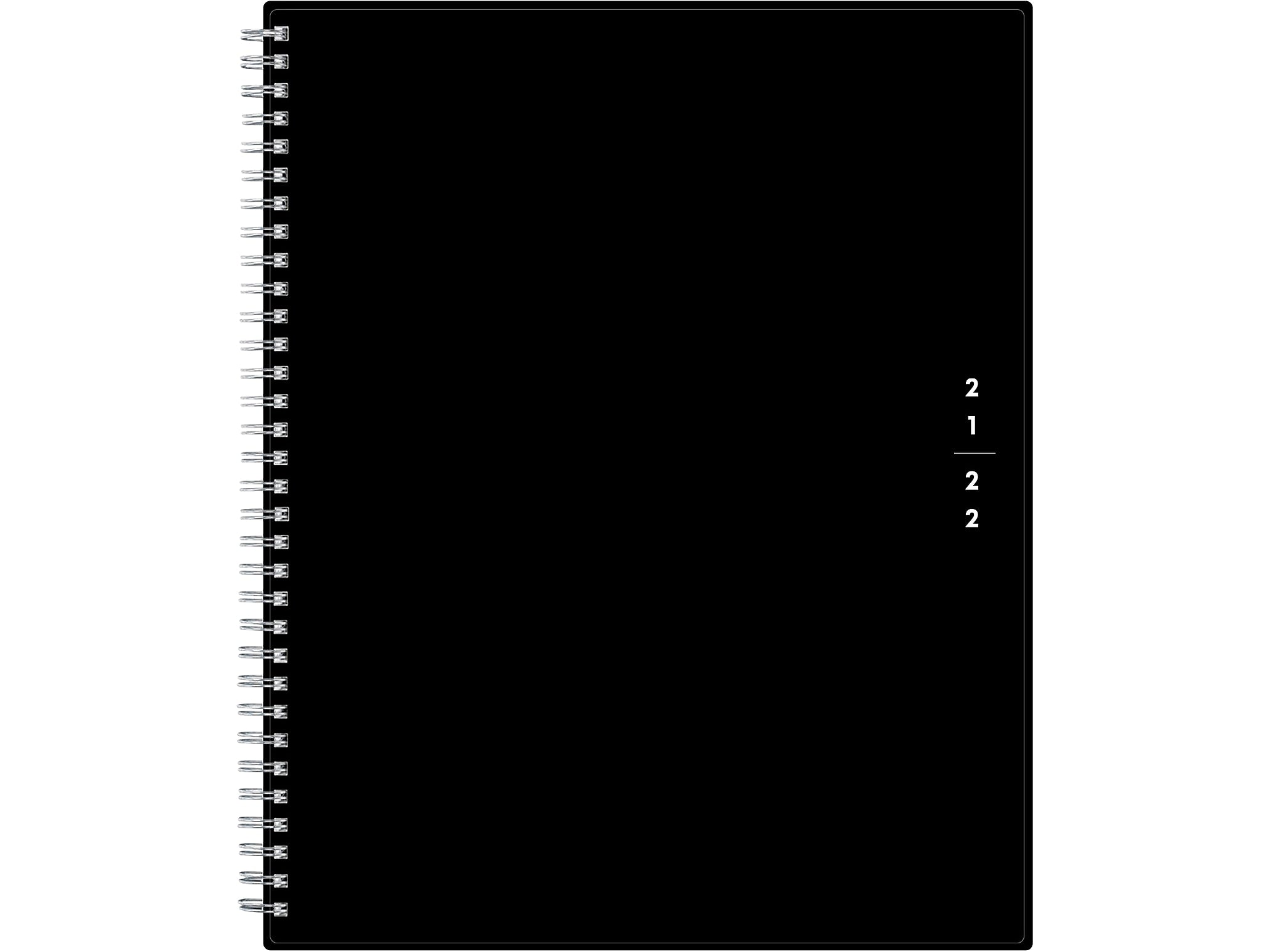 2022-2023 Blue Sky 8.5" x 11" Teacher's Weekly/Monthly Lesson Planner, Solid Black (BLS134433)