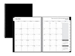 2022-2023 Blue Sky 8.5" x 11" Teacher's Weekly/Monthly Lesson Planner, Solid Black (BLS134433)