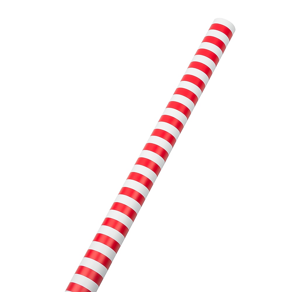 JAM Paper Wrapping Paper, 25 Sq. ft. x 30", Red & White Stripes, 2/Pack (2226517000C)