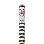 JAM Paper Wrapping Paper, 25 Sq. ft. x 30", Black & White Stripes, 2/Pack (226531182A)