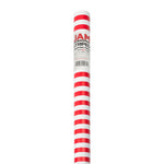 JAM Paper Wrapping Paper, 25 Sq. ft. x 30", Red & White Stripes, 2/Pack (2226517000C)