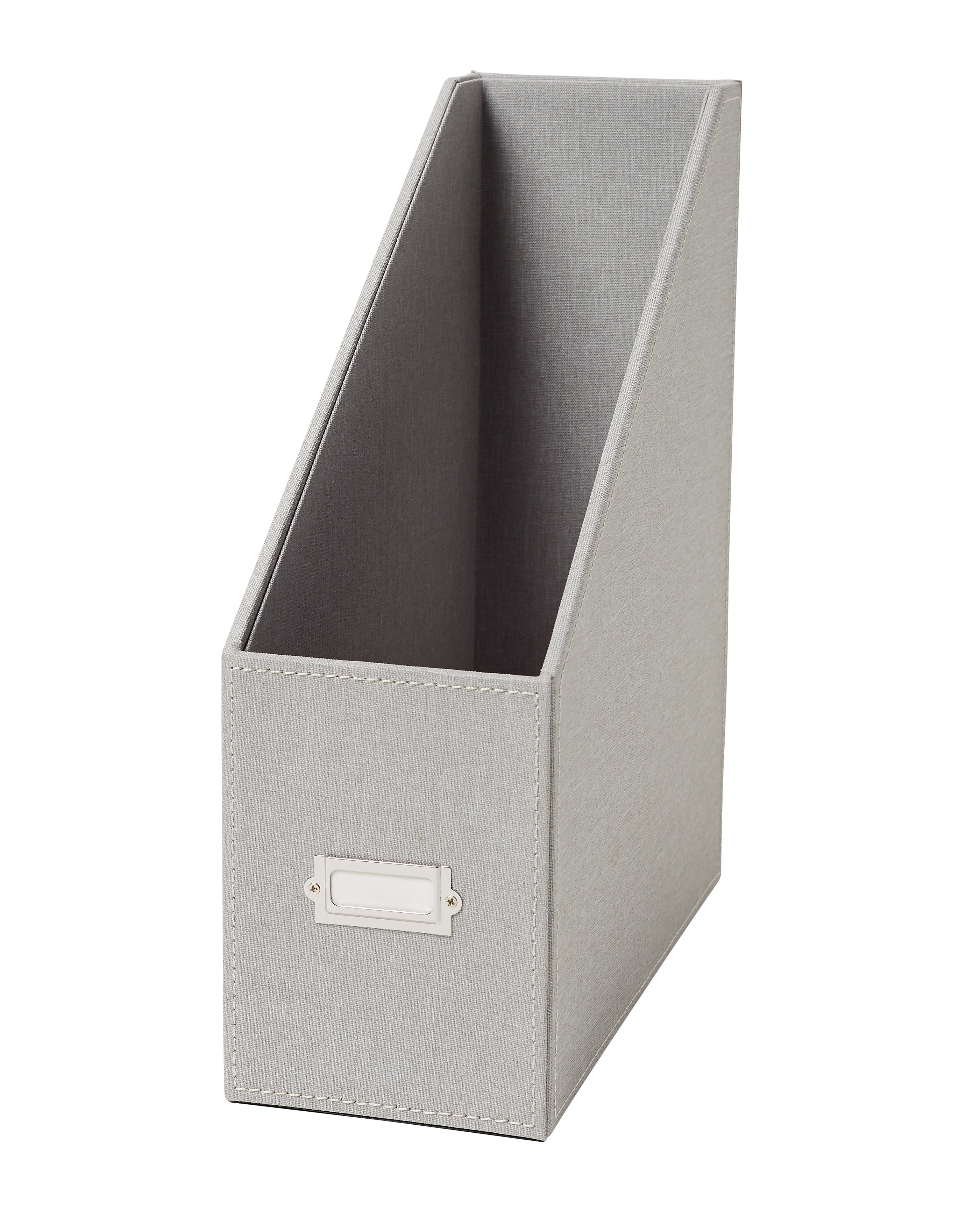 Martha Stewart Linen Magazine File Holder, Gray (MS107N)