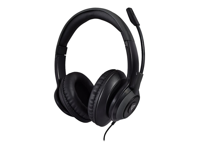 V7 Noise Canceling Stereo Headset, Over-the-Head, Black/Gray (HC701)