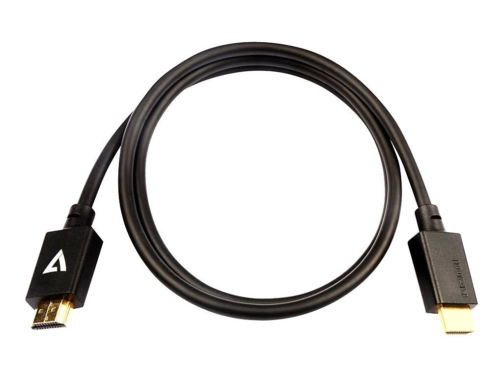 V7 V7HDMIPRO-1M-BLK 3.3' HDMI Audio/Video Cable, Black