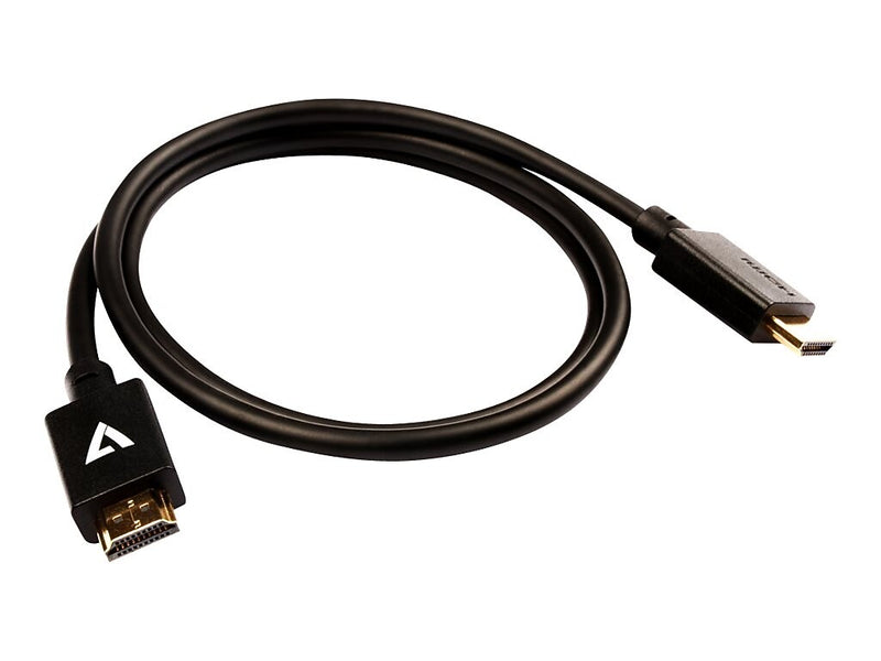 V7 V7HDMIPRO-1M-BLK 3.3' HDMI Audio/Video Cable, Black