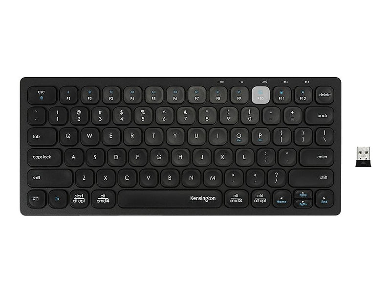 Kensington Multi-Device Dual Wireless Compact Keyboard, Black (K75502US)