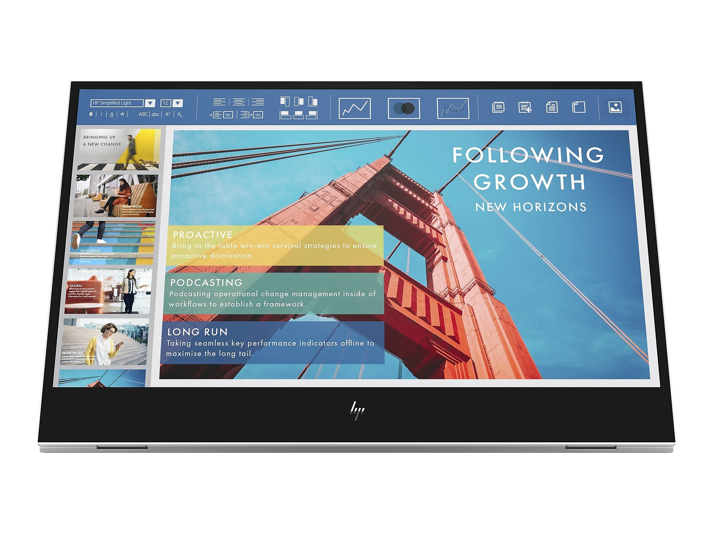 HP E14 G4 1B065AA#AC3 14" Portable LED Monitor, Silver