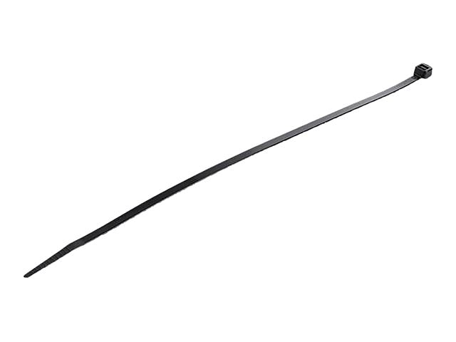StarTech 100 Pack 10" Cable Ties - Black Extra Large Nylon/Plastic Zip Adjustable Network Wraps UL TAA Nylon Tie (CBMZT10B)