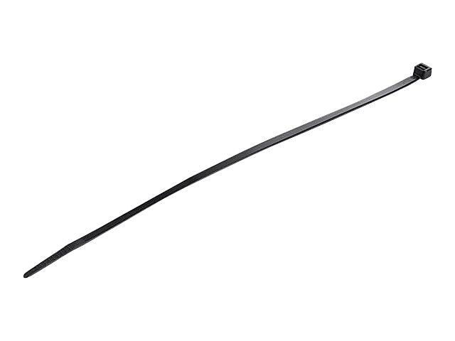 StarTech 1000 Pack 10" Cable Ties - Black Extra Large Nylon/Plastic Zip Adjustable Network Wraps UL TAA Nylon Tie (CBMZT10BK)