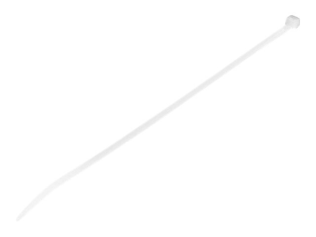 StarTech 100 Pack 10" Cable Ties - White Extra Large Nylon/Plastic Zip Adjustable Network Wraps UL TAA Nylon Tie (CBMZT10N)