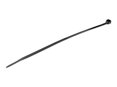 StarTech 100 Pack 8" Cable Ties - Black Large Nylon/Plastic Zip Adjustable Network Wraps UL TAA Nylon Tie (CBMZT8B)