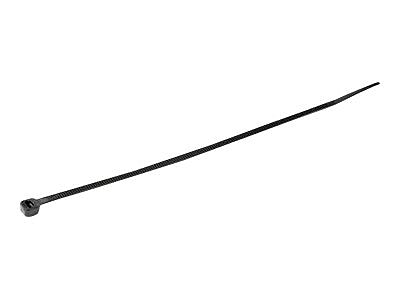StarTech 100 Pack 8" Cable Ties - Black Large Nylon/Plastic Zip Adjustable Network Wraps UL TAA Nylon Tie (CBMZT8B)