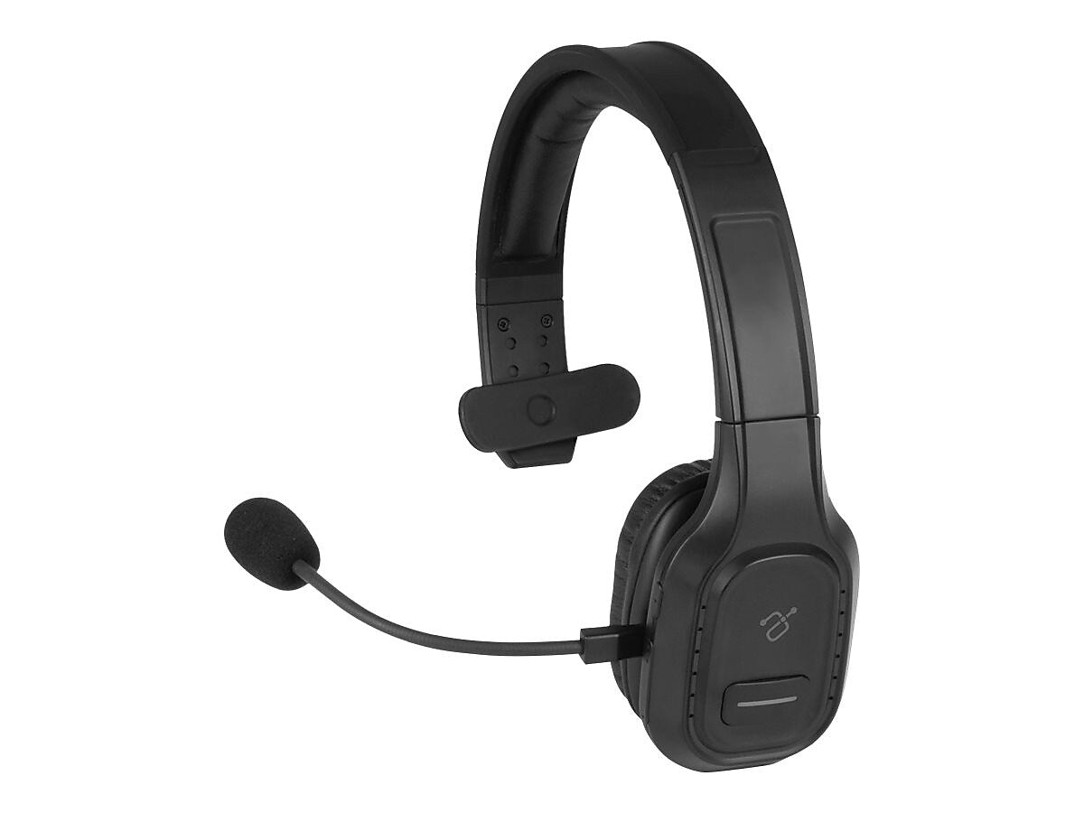 Aluratek Wireless Mono Headset, Over-the-Head, Black (ABHM100F)