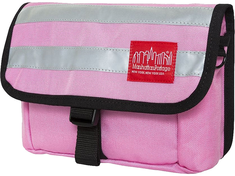 Manhattan Portage Wards Island Fabric Water Resistant Messenger Bag, Pink (1120 PNK)