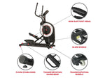 Sunny Health & Fitness Programmable Elliptical Trainer, 19.5" Stride (SF-E3875)
