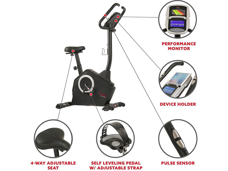 Sunny Health & Fitness Magnetic Upright Bike (SF-B2883)