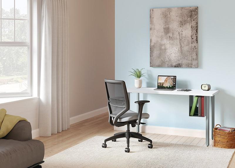 HON Coze 42"W Desk w/U-Storage, Designer White and Silver (HONRPL2442DWP6S)