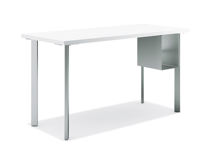 HON Coze 48"W Desk w/U-Storage, Designer White and Silver (HONRPL2448DWP6S)