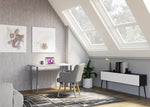 HON Coze 48"W Desk, Designer White and Silver (RPL2448DWP6)