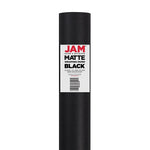 JAM Paper Wrapping Paper, 25 Sq. ft. x 30", Matte Black, 2/Pack (277013526A)