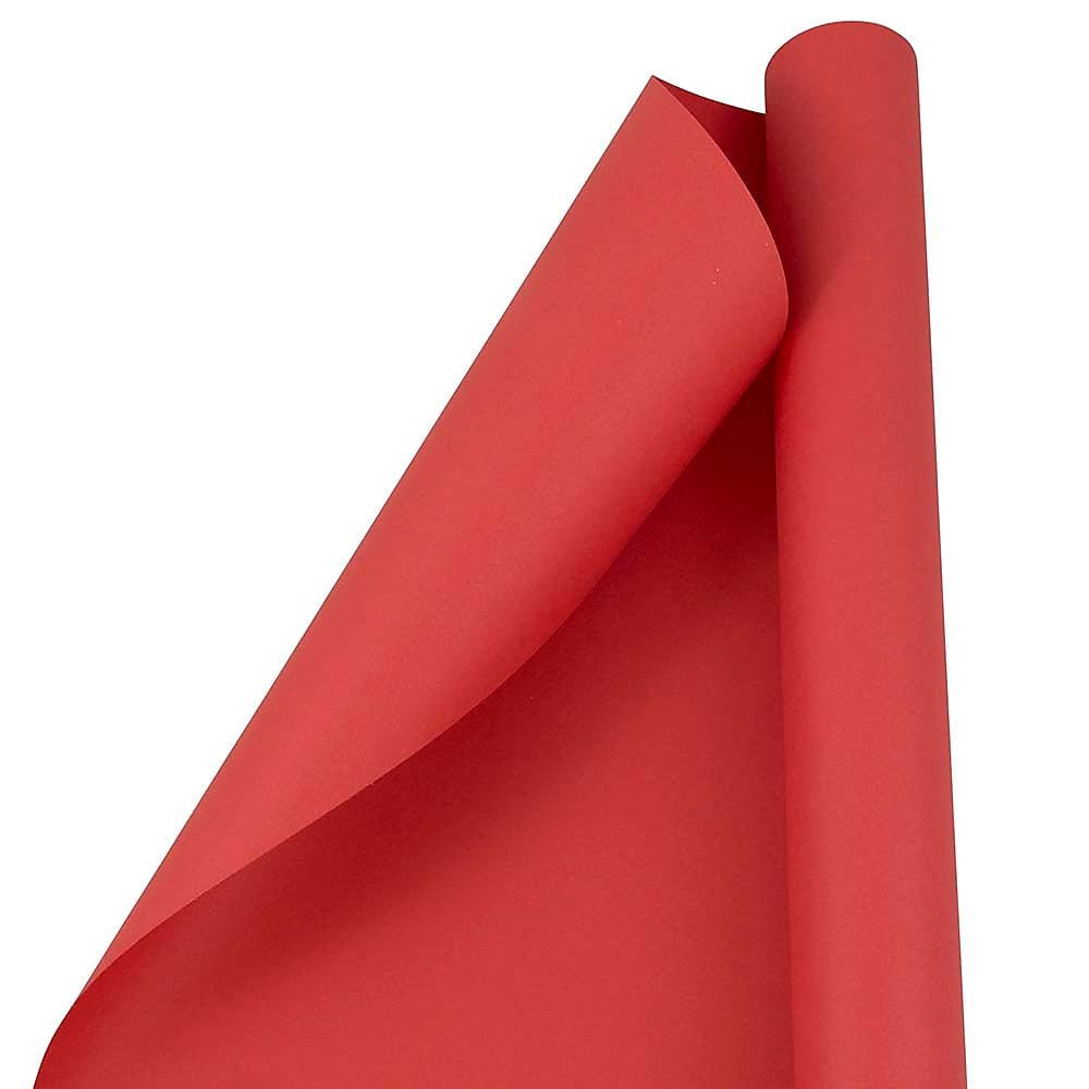 JAM Paper Wrapping Paper, 25 Sq. ft. x 30", Matte Red, 2/Pack (277013524A)