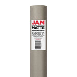 JAM Paper Wrapping Paper, 25 Sq. ft. x 30", Matte Slate Grey, 2/Pack (277013525A)