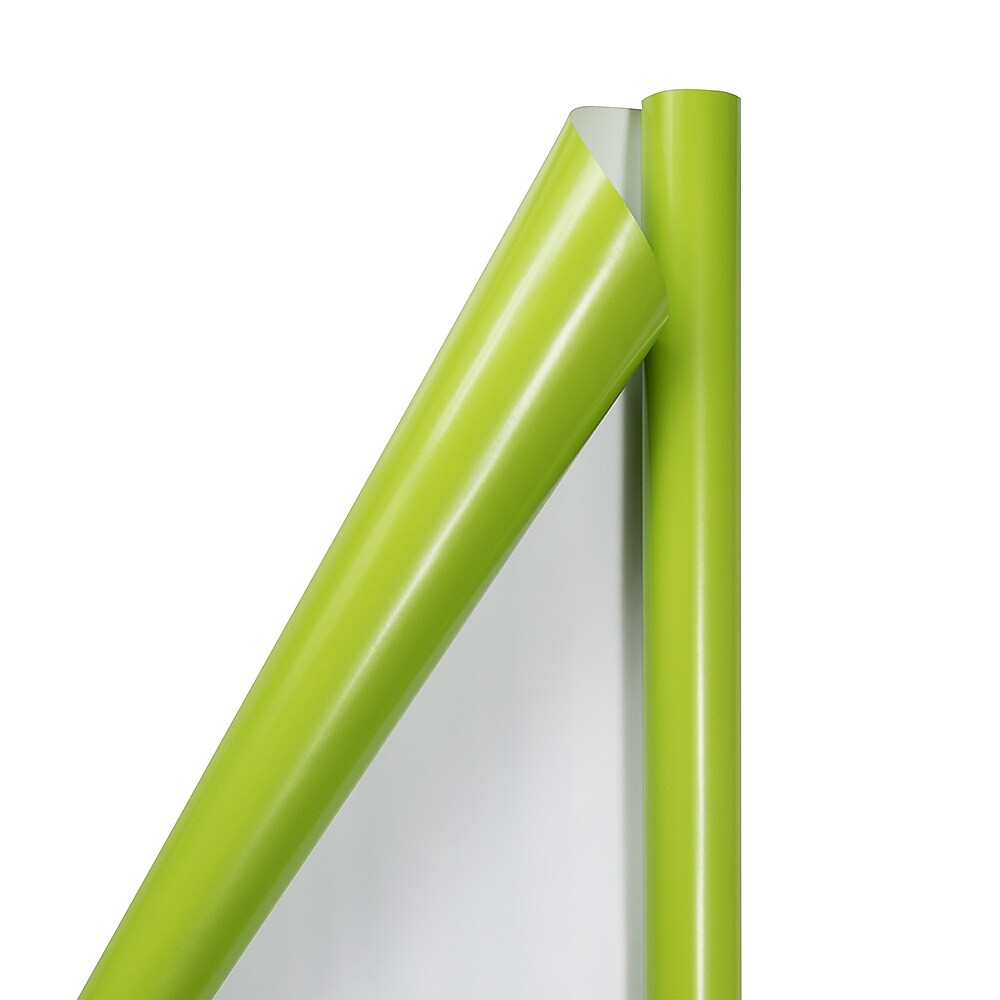 JAM Paper Wrapping Paper, 25 Sq. ft. x 30", Lime Green, 2/Pack (165S25LIA)