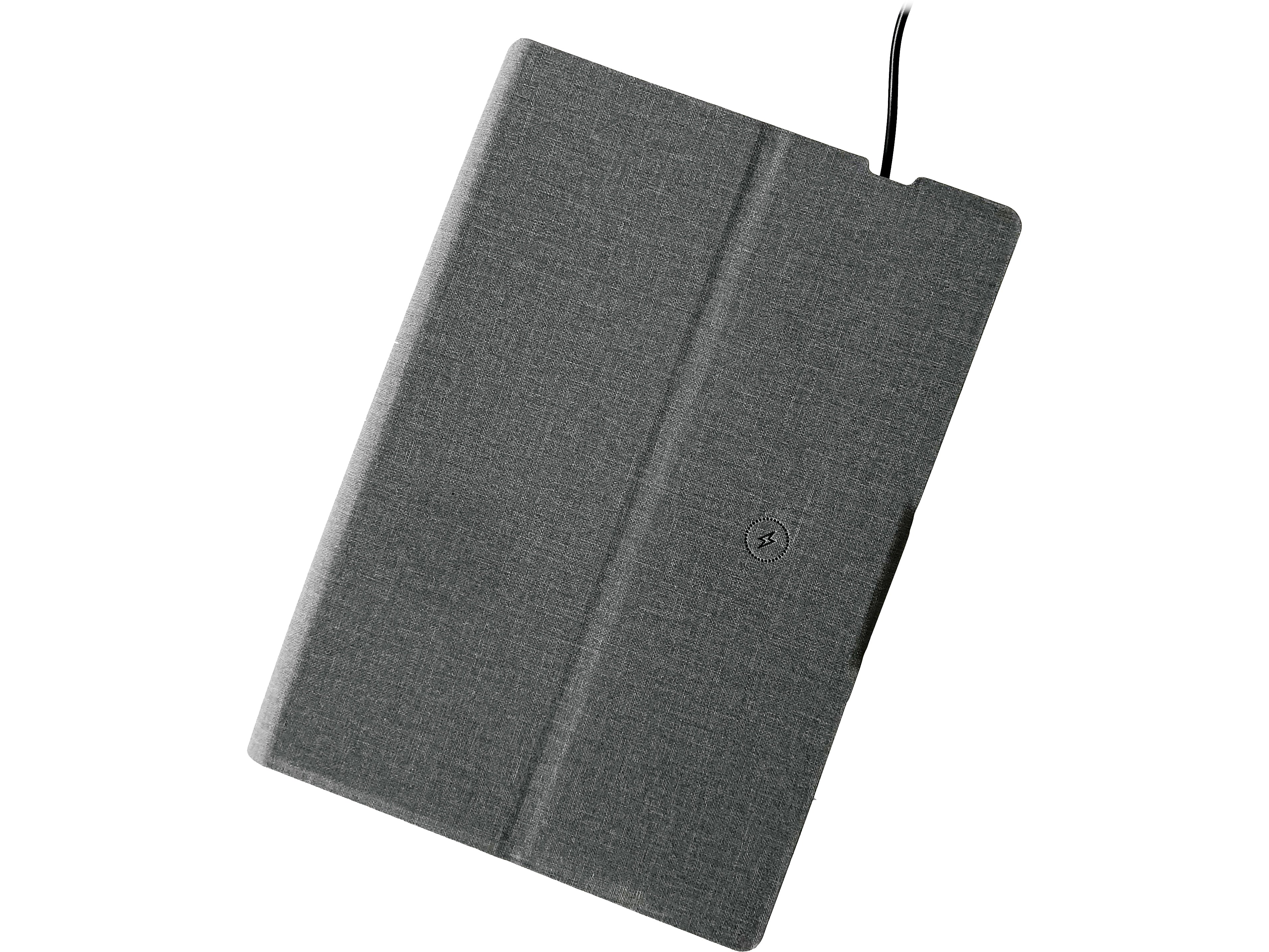 Nicci Wireless Charging Notebook, Gray (CBM3931-GRY)