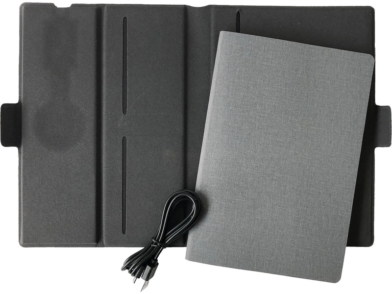 Nicci Wireless Charging Notebook, Gray (CBM3931-GRY)