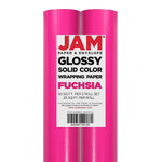 JAM Paper Wrapping Paper, 25 Sq. ft. x 30", Fuchsia, 2/Pack (165S25FUA)
